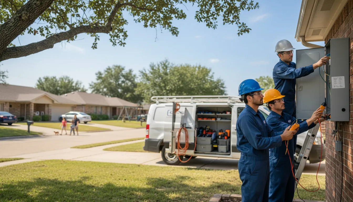 Certified electrician providing emergency electrical services in Liverpool, TX